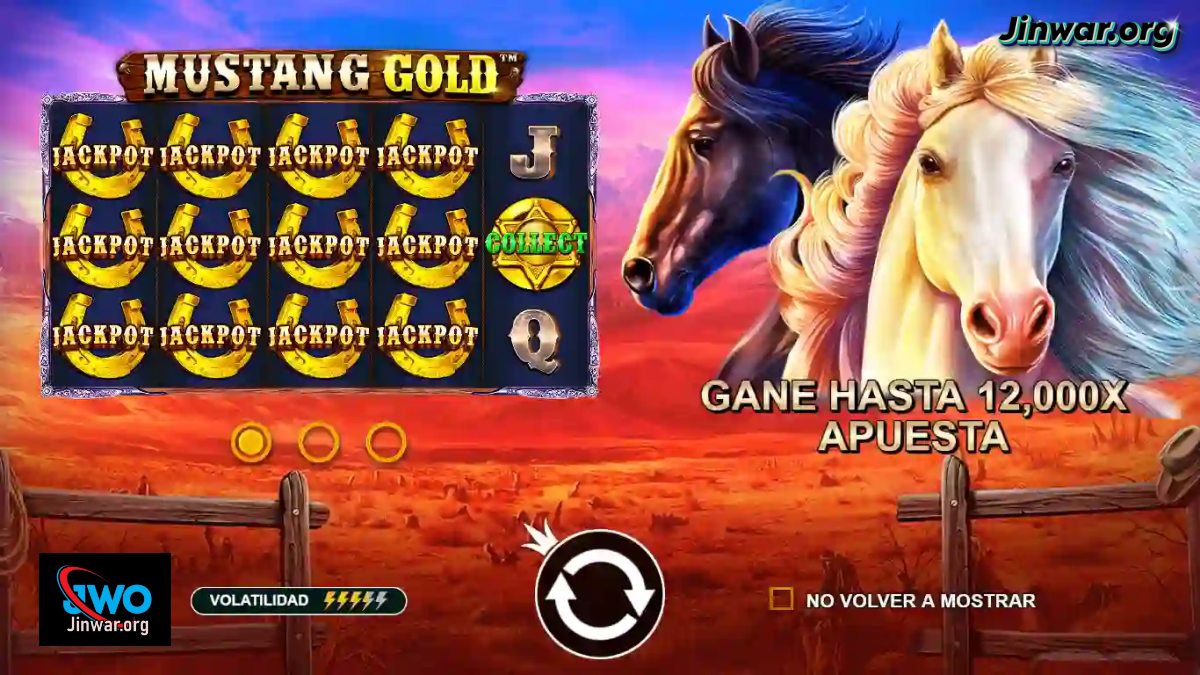 Slot Mustang Gold dari Pragmatic Play dengan simbol kuda Mustang dan lencana sheriff.